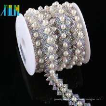 Factory Cheap Price Rhinestones Beads And Loose Plastic Pearl Strass Chain For Clothing